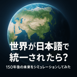 🌏世界が日本語で統一されたら？150年後の未来をシミュレーションしてみた