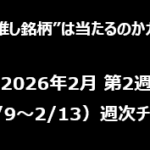 【AIの“推し銘柄”は当たるのかガチ検証】2026年2月 第2週（2/9〜2/13）週次チェック